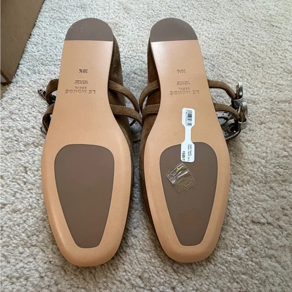 LE MONDE BÉRYL Ballet Taupe Suede Claudia Slipper 8.5 - Picture 11 of 11